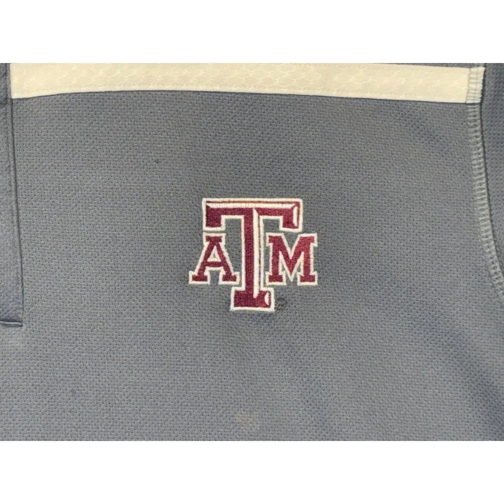 Adidas Texas A&M Aggies Mens Medium Grey Short Sleeve Performance Polo Shirt